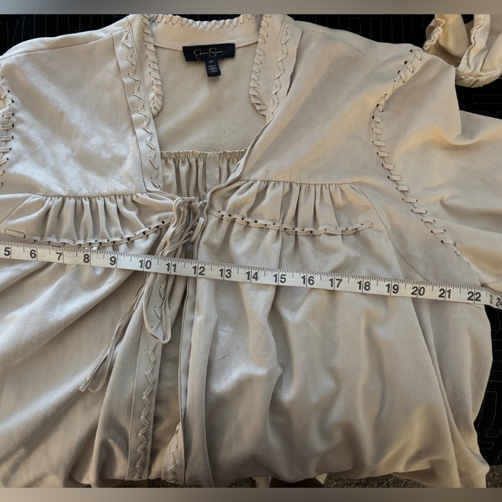 Jessica Simpson Cream Jacket Size 2X - Picture 5 of 5